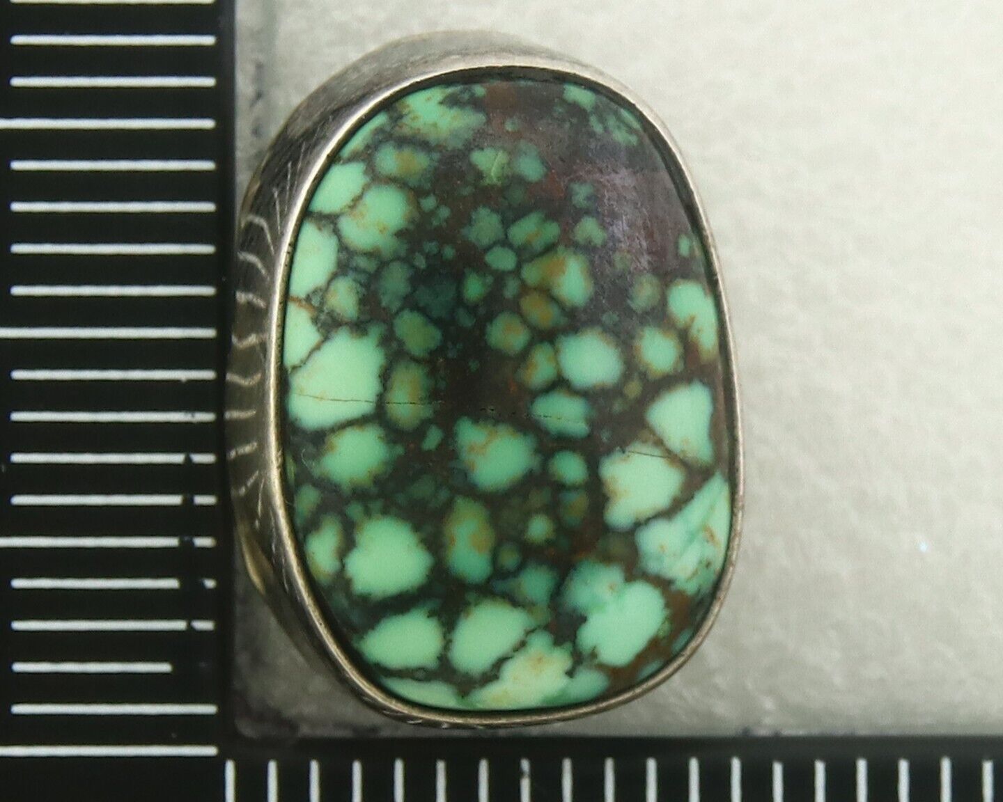 Navajo Earrings 925 Silver Spiderweb Natural Turquoise Signed D Lvingston C80s