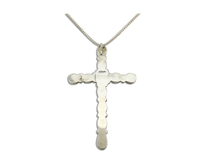 Zuni Necklace 925 Silver Spiderweb Turquoise Native American Artist C.80's