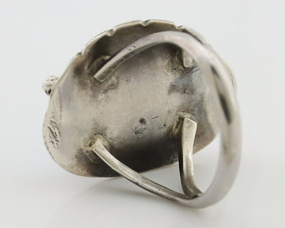 Navajo Handmade Ring 925 Silver Kingman Turquoise Native American Artist C.80's