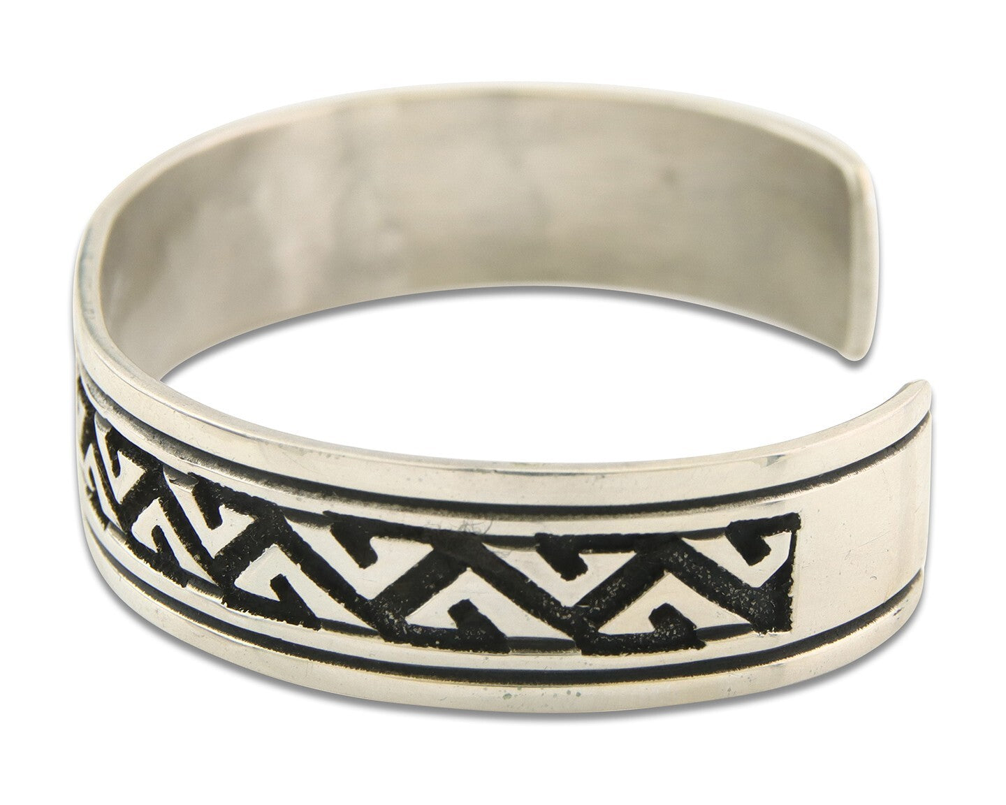 Navajo Bracelet 925 Silver Artist Signed Thomas Singer Cuff Made in the 1980's