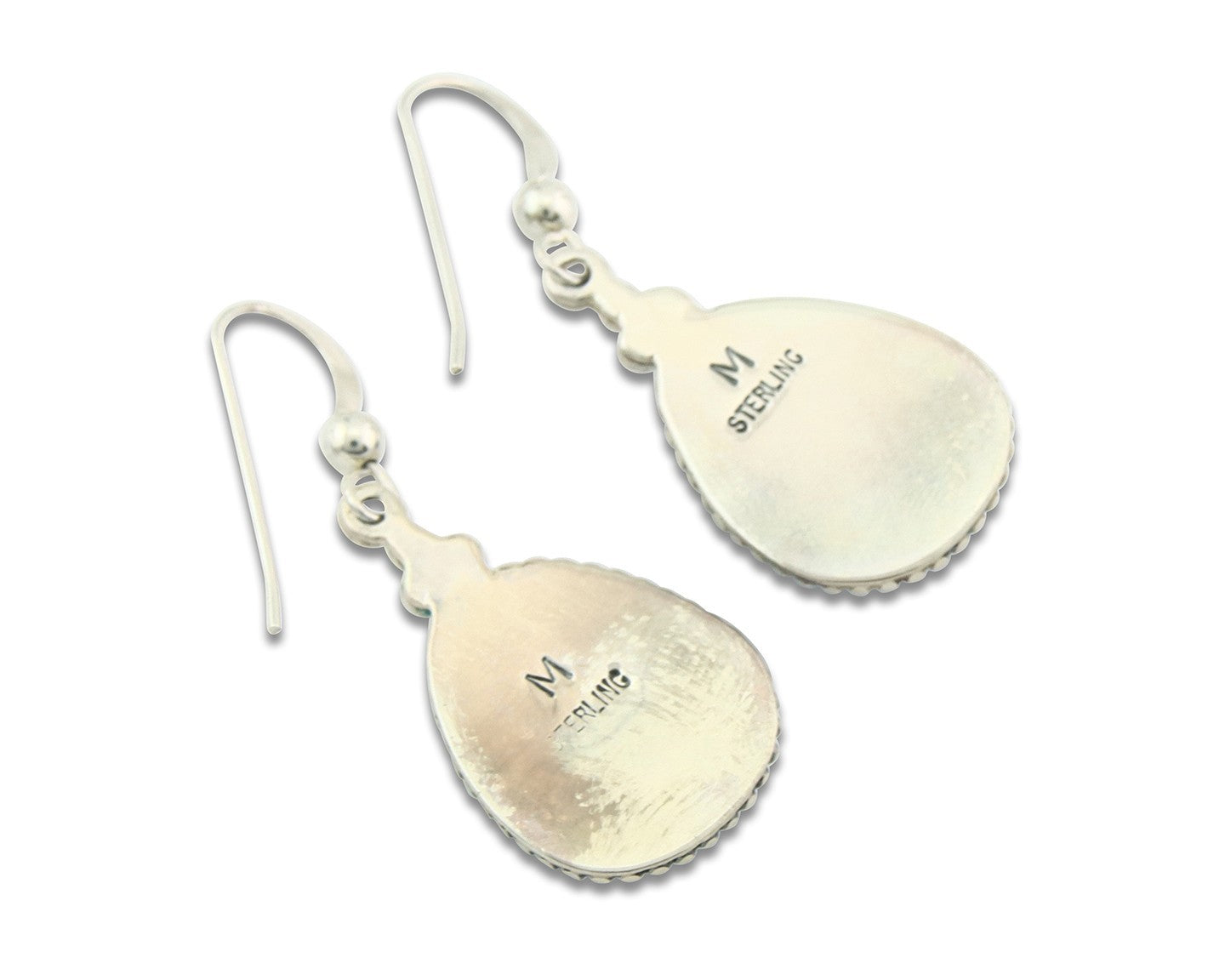 Navajo Earrings Sterling Silver Lapis Vintage Authentic Signed M