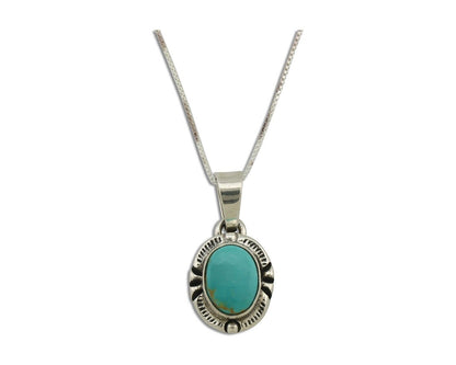Navajo Necklace 925 Silver Arizona Turquoise Handmade Signed Gecko C.90's