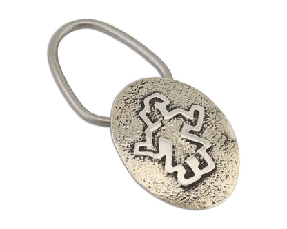 Navajo Warrior Key Chain .925 Silver Handmade Artist Signed Richard Begay C.80s