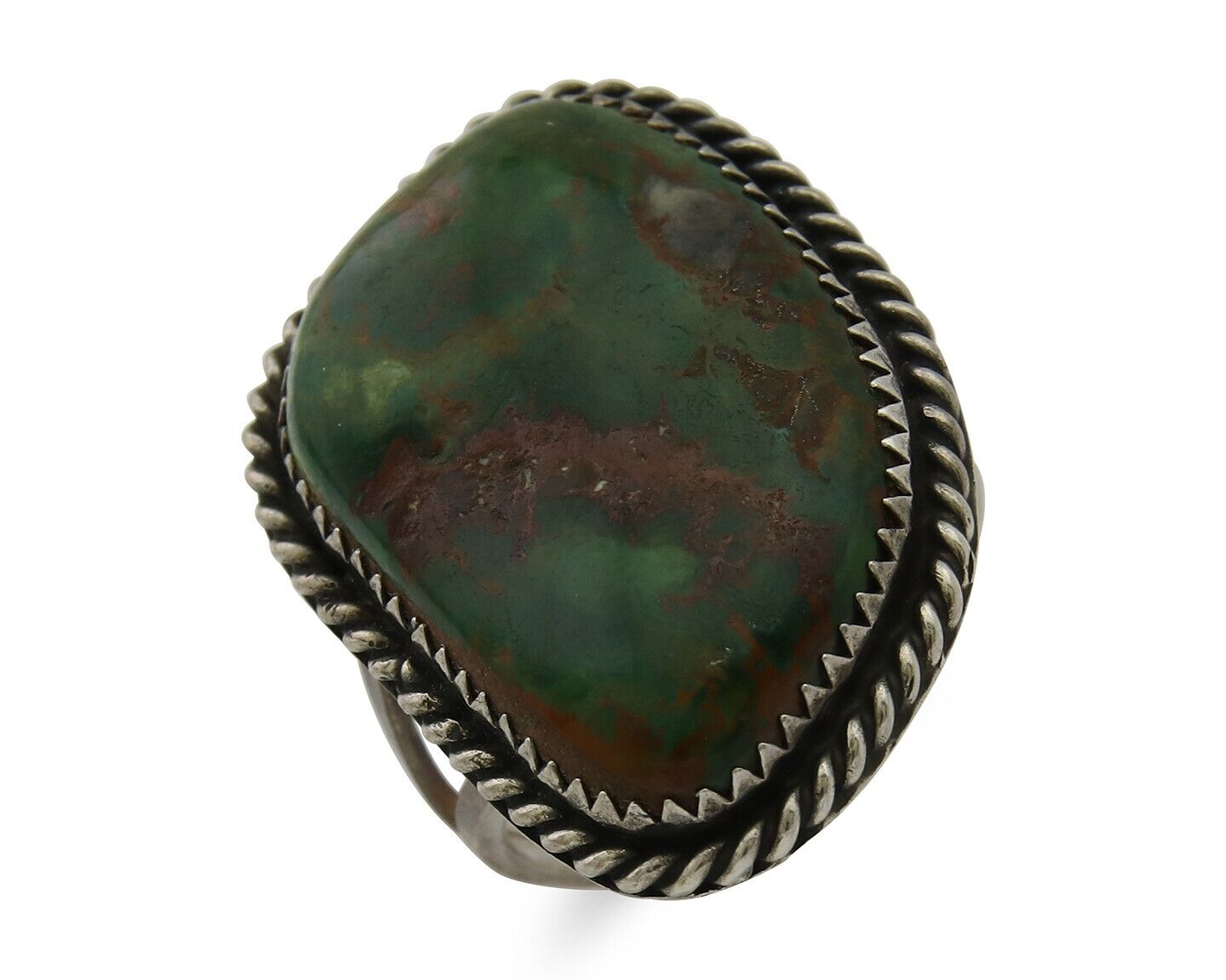 Navajo Handmade Ring 925 Silver Manassas Turquoise Native Artist C.80's