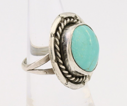 Navajo Handmade Ring 925 Silver Turquoise Native American Artist C.80's