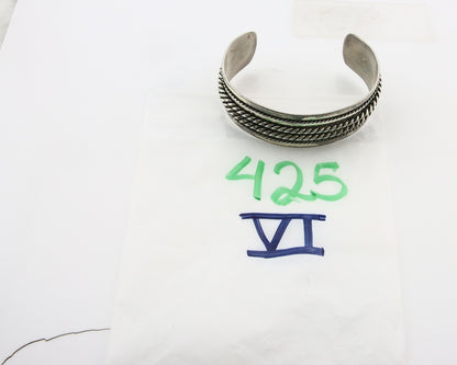 Vintage Navajo Bracelet 925 Silver Handmade Authentic Signed Bell Trading