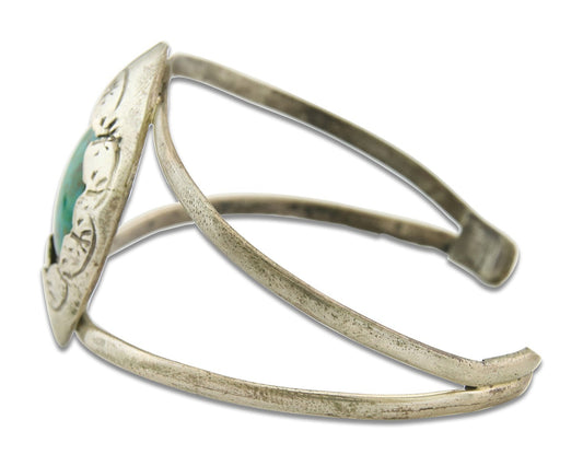 Vintage Navajo Bracelet 925 Silver Turquoise Handmade Authentic Native American