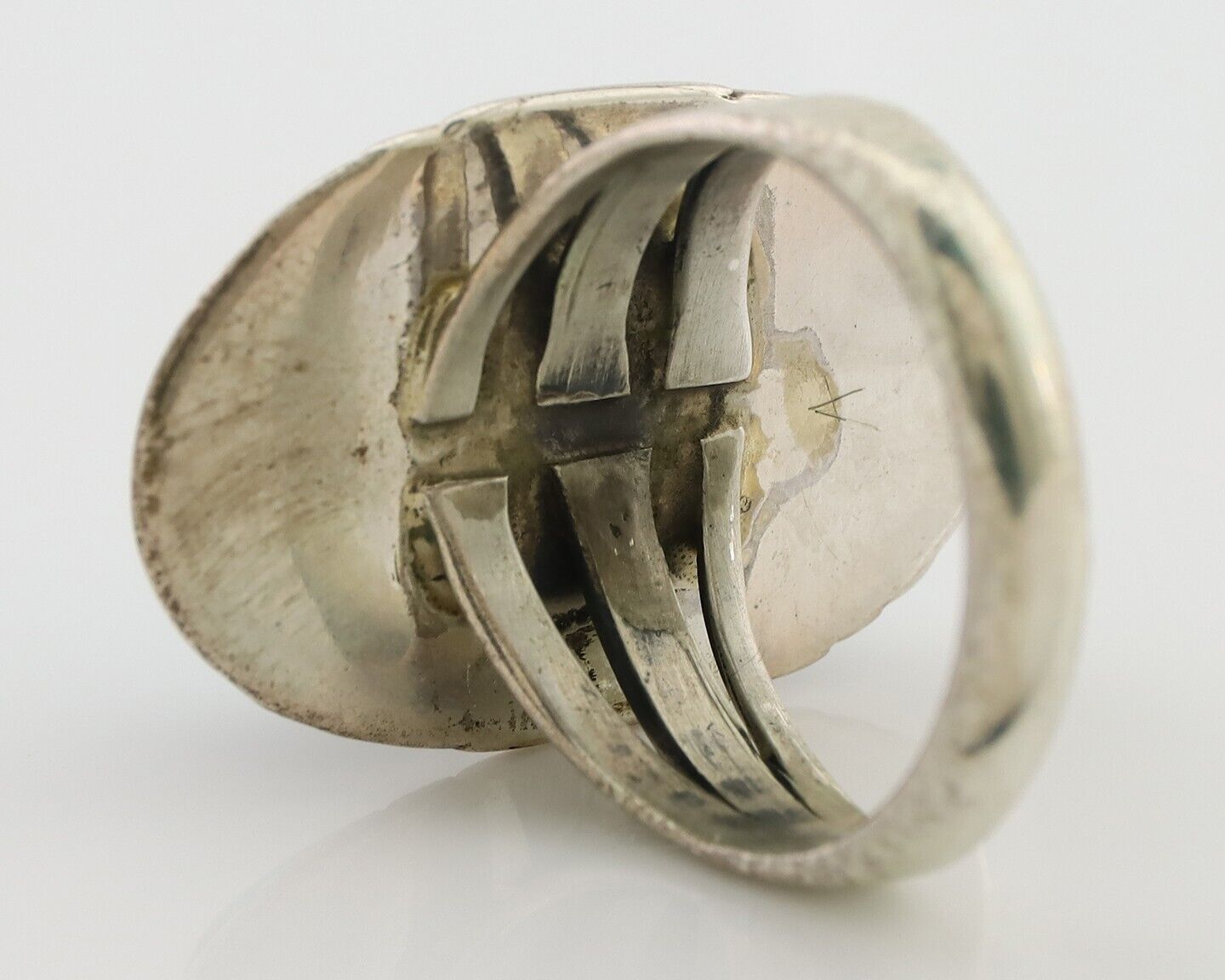 Navajo Ring 925 Silver Natural Turquoise Native American Artist C.80's