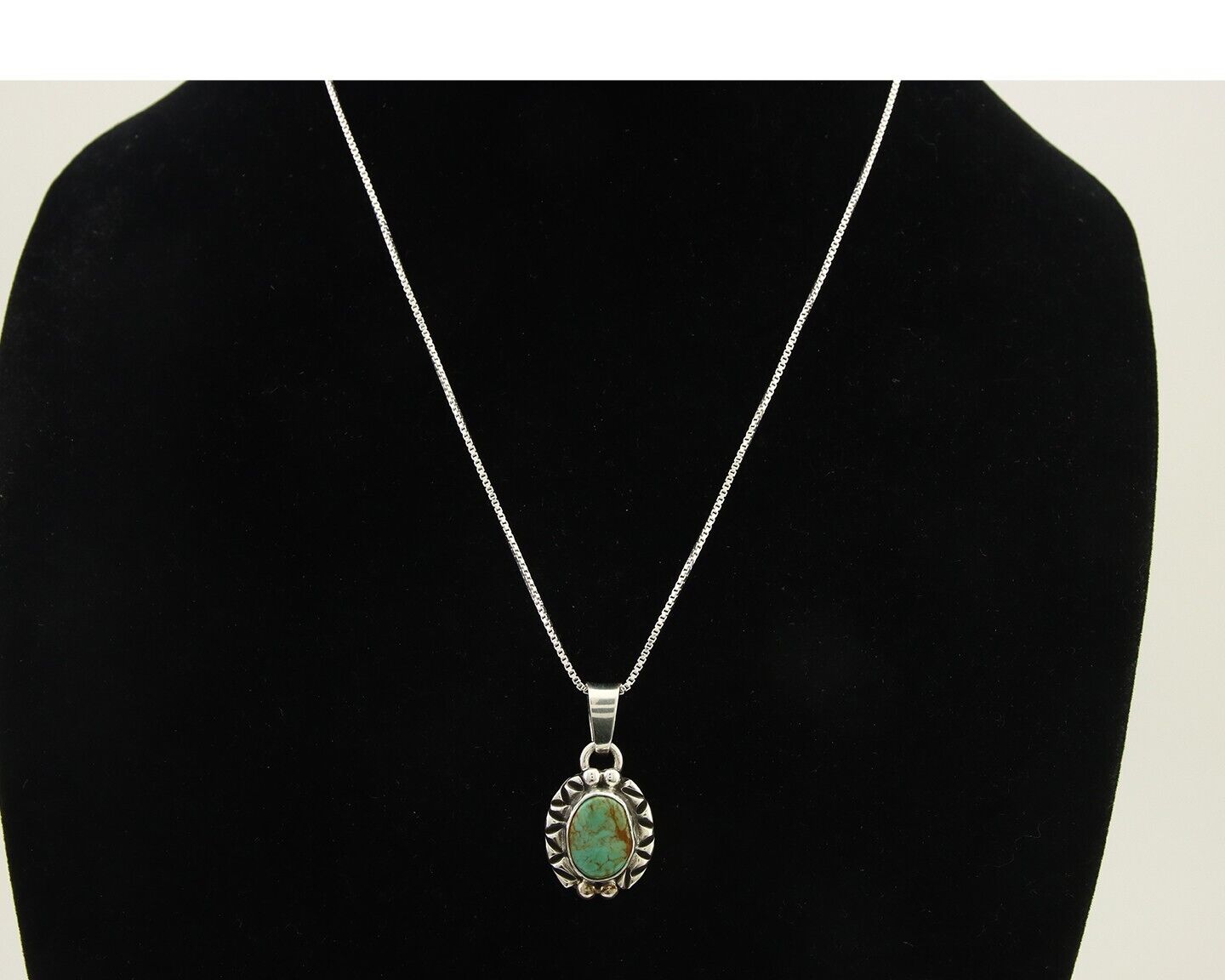 Navajo Necklace 925 Silver Natural Turquoise Artist Signed C Montoya C.80's