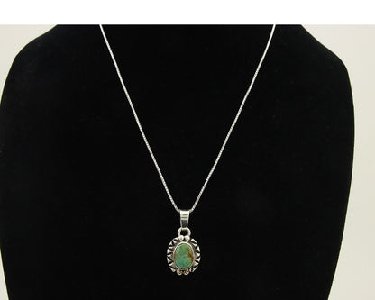 Navajo Necklace 925 Silver Natural Turquoise Artist Signed C Montoya C.80's