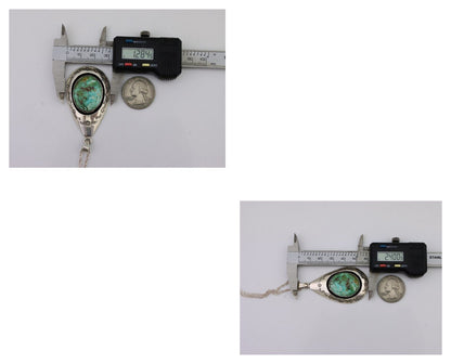 Navajo Royston Turquoise Necklace 925 Silver Artist Signed MC C.80's