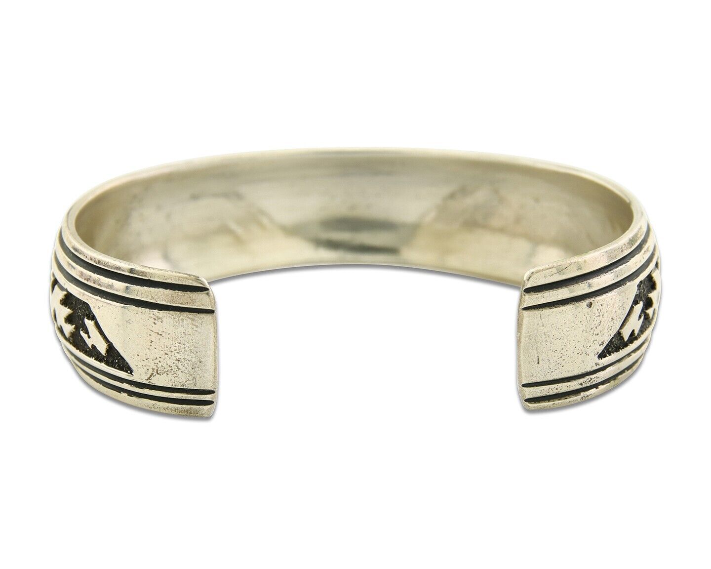 Navajo Bracelet 925 Silver Handmade Cuff Artist Signed Tommy Singer C.80's