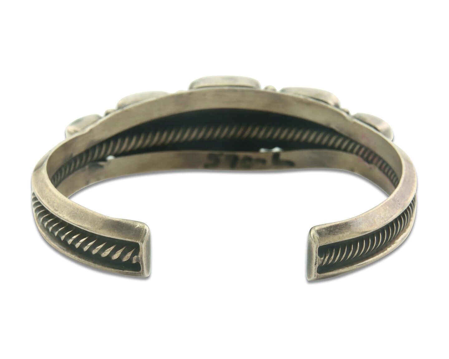 Navajo Bracelet 925 Silver Turquoise Cuff Artist Signed Harold Becenti C.80's