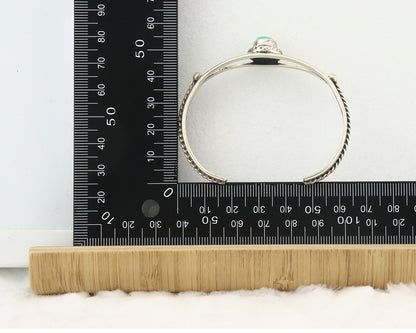 Vintage Navajo Bracelet 925 Silver Turquoise Tranditional Handmade Signed Gecko