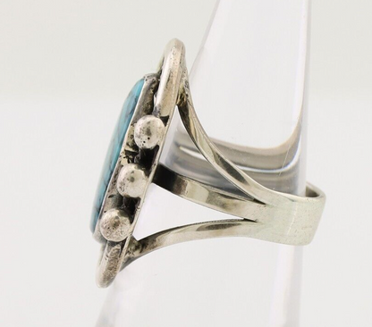 Navajo Handmade Ring 925 Silver Turquoise Native American Artist C.80's