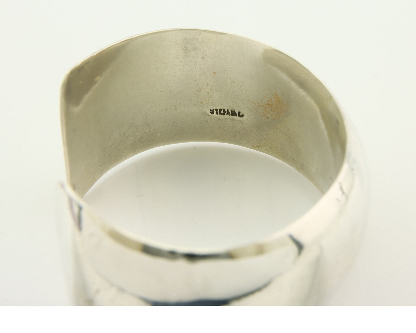 Navajo Bracelet 925 Silver Handmade Cuff 23.5 mm Wide C.80's