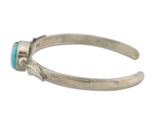 Vintage Navajo Bracelet 925 Silver Turquoise Traditional Handmade Authentic