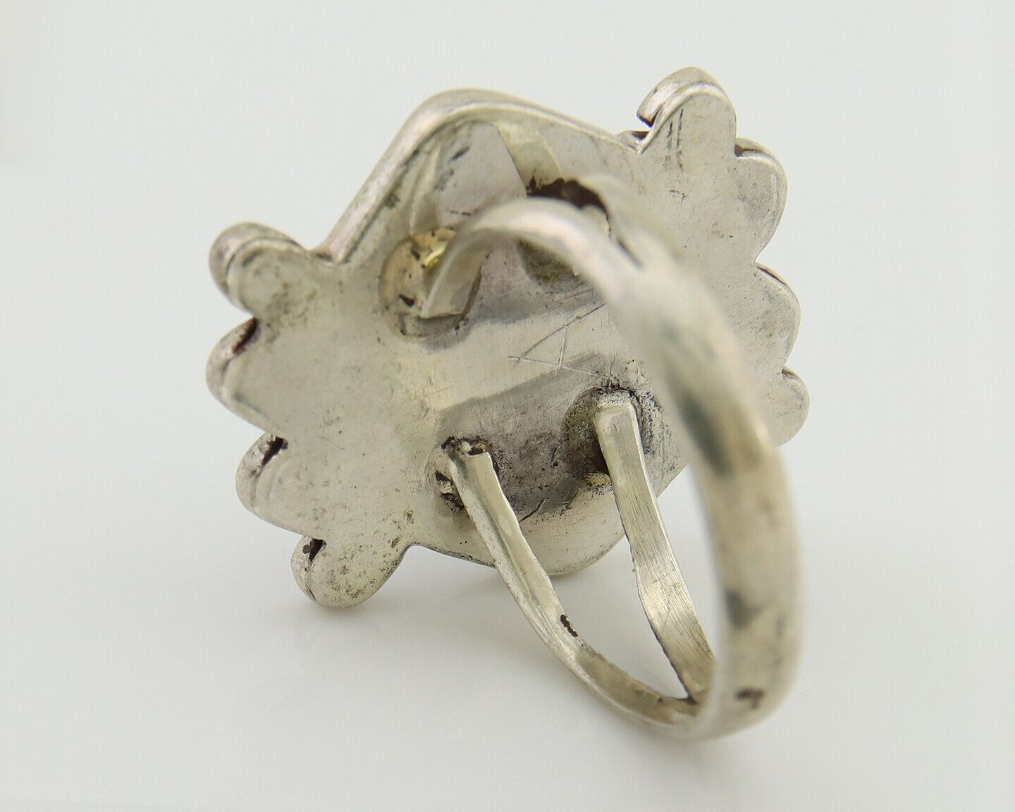 Navajo Handmade Ring 925 Silver Natural Arizona Turquoise Artist C.80's
