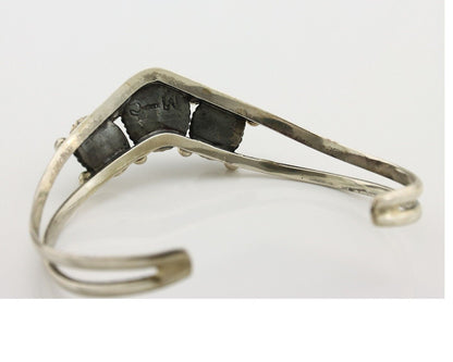 Navajo Bracelet 925 Silver Royston Turquoise Artist Signed MC C.80's