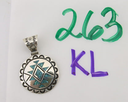 Navajo Necklace 925 Silver Natural Turquoise Artist Signed Stanley Bain C.80's