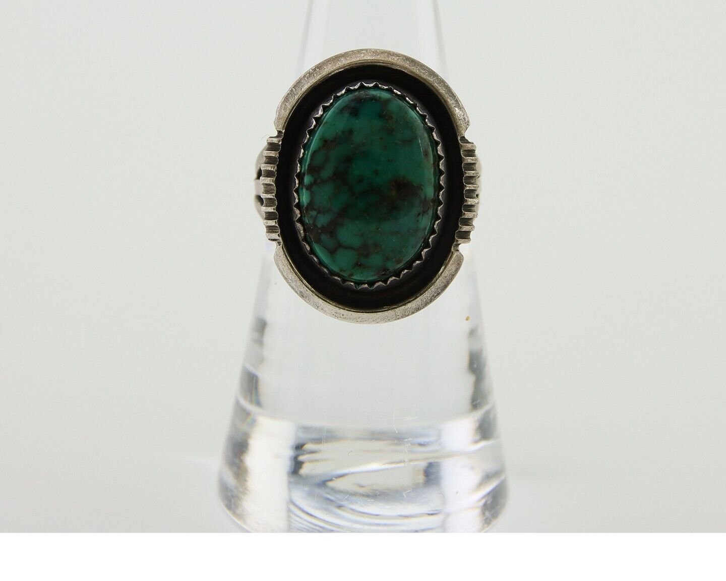 Navajo Ring 925 Silver Turquoise Artist Siged William Denetdale C.80's