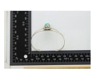 Navajo Cuff Bracelet 925 Silver Turquoise Cuff Native American Artist C.80's