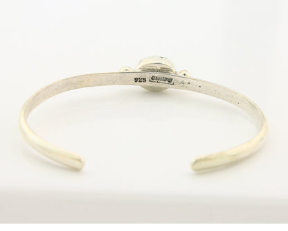 Navajo Cuff Bracelet Sterling Silver Natural Mined Malachite Native Artist