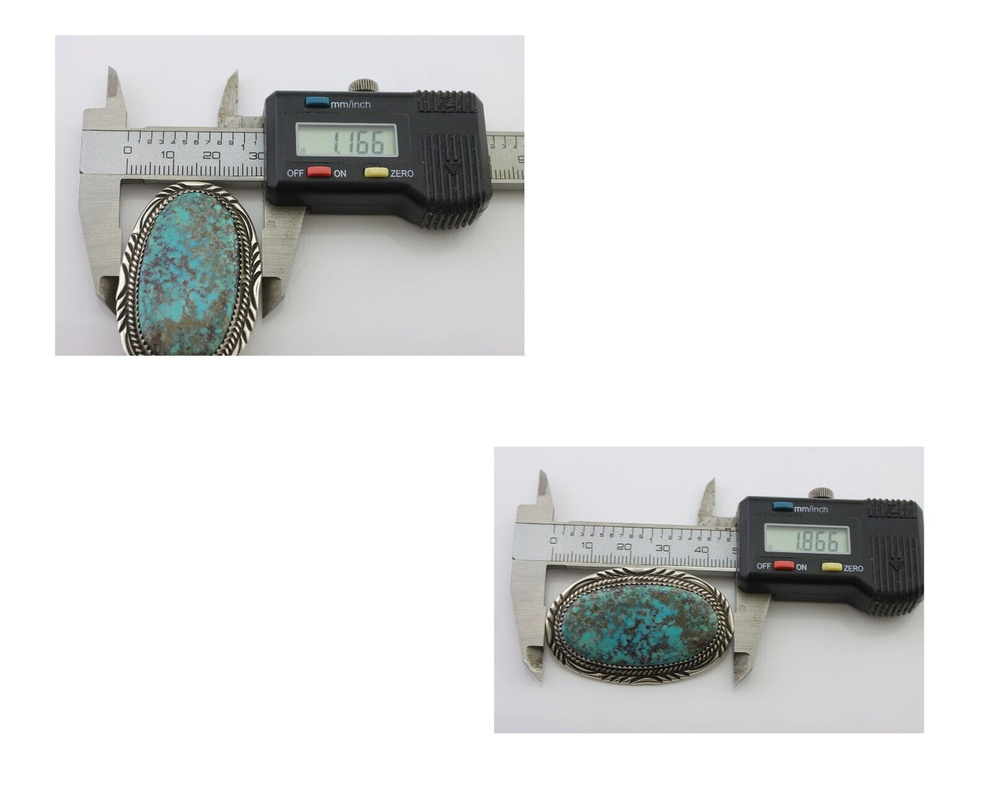 Navajo Pin Pendant 925 Silver Natural Spiderweb Turquoise Signed S C.80's