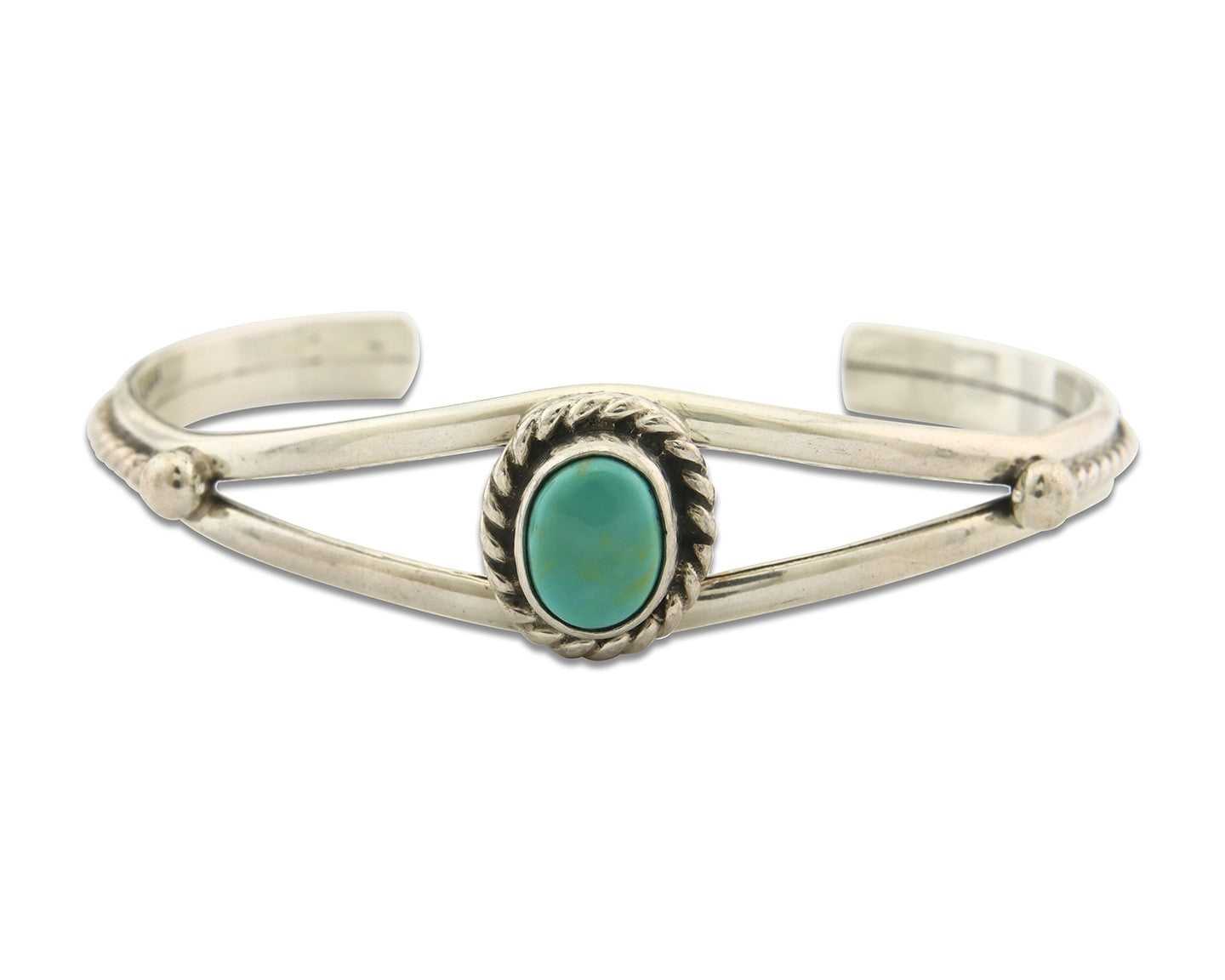 Vintage Navajo Bracelet 925 Silver Turquoise Tranditional Handmade Signed Gecko