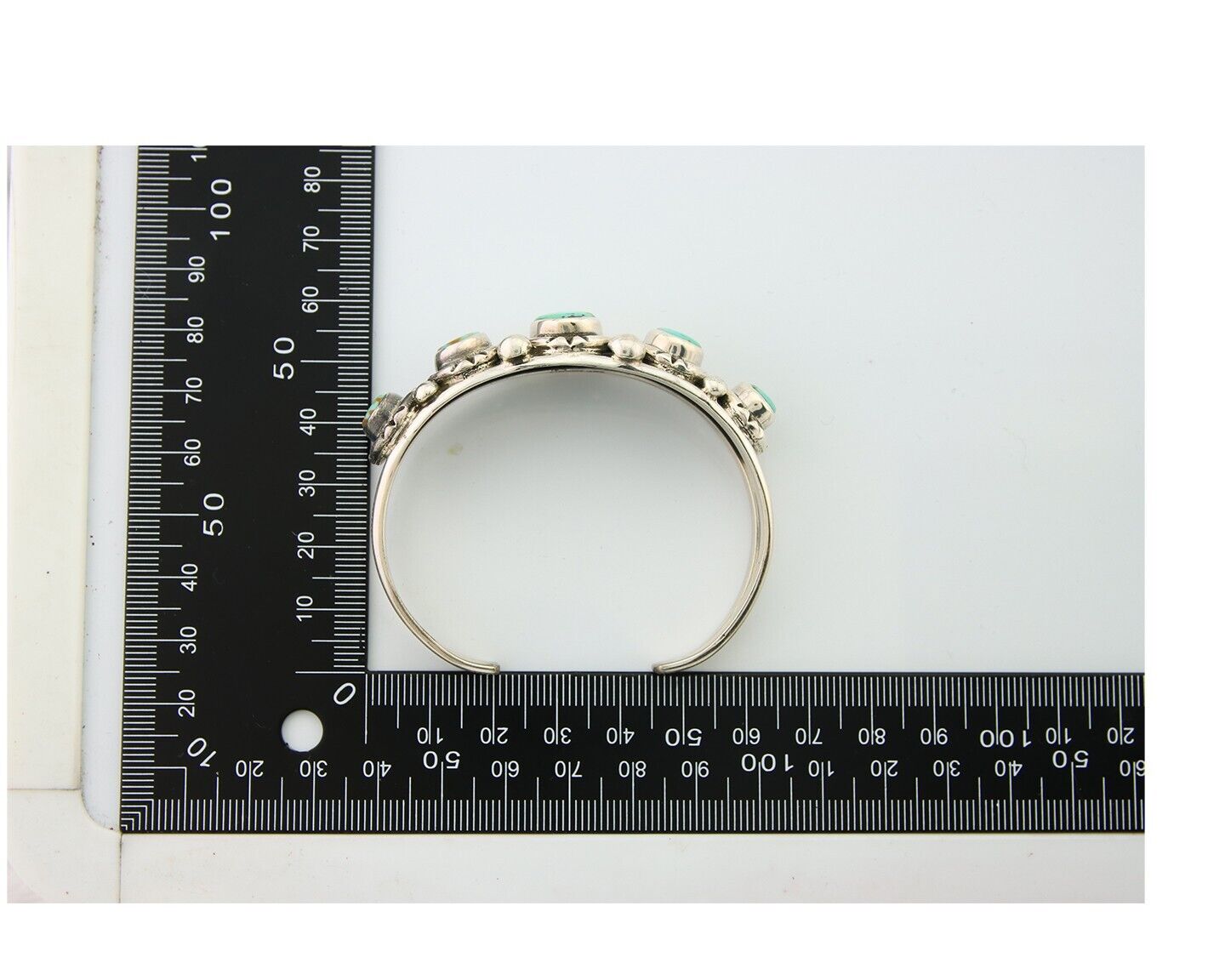 Navajo Bracelet 925 Silver Turquoise Cuff Artist Signed Gecko C.80's