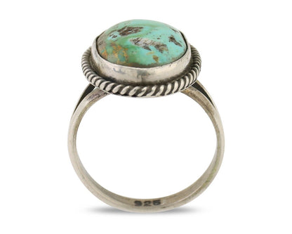 Navajo Handmade Ring 925 Silver Turquoise Native American Artist C.80's
