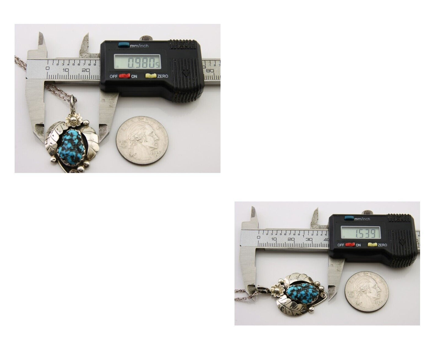 Navajo Necklace 925 Silver Natural Seafoam Turquoise Native Artist C.80's