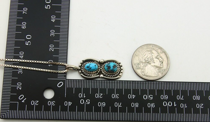 Navajo Necklace 925 Silver Natural Turquoise Native American Artist C.80's