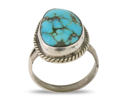 Navajo Handmade Ring 925 Silver Turquoise Native American Artist C.80's