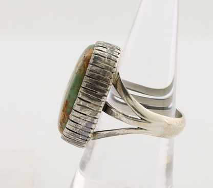 Navajo Handmade Ring 925 Silver Turquoise Signed Native American C.80's
