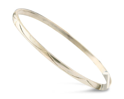 Navajo Bangle Bracelet 925 Silver Hand Stamped Twist Native American Artist C80s