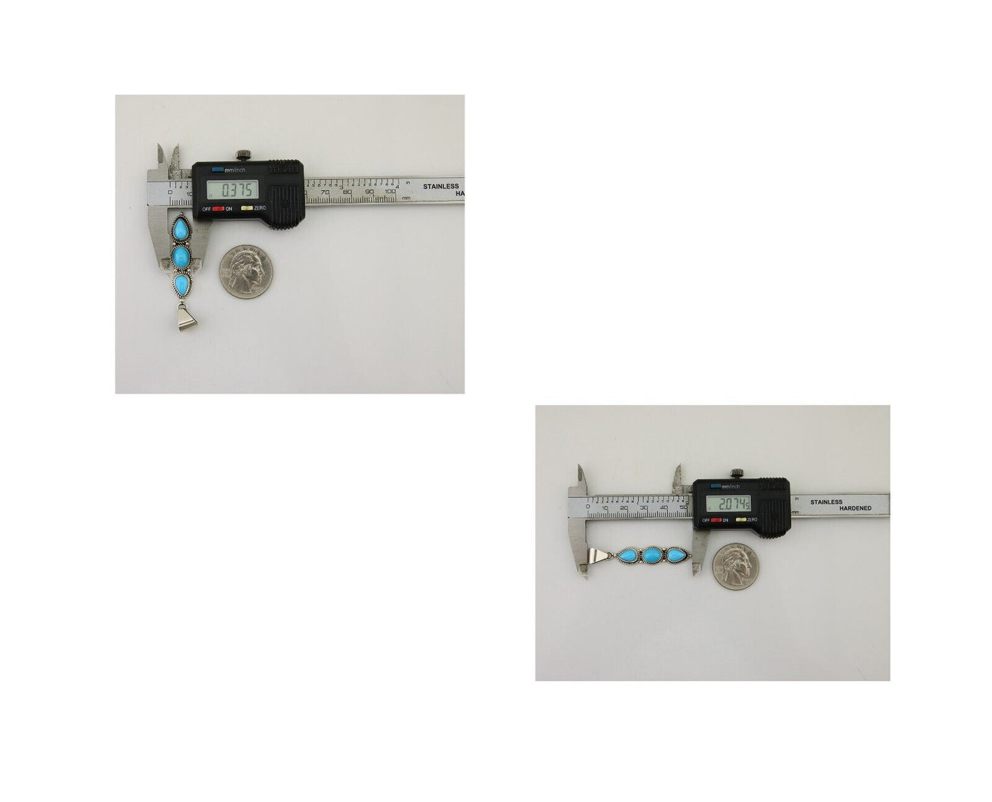 Navajo Necklace 925 Silver Natural Turquoise Artist Kathllen Chavez C.80's