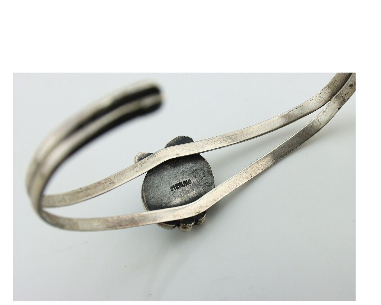 Navajo Slave Bracelet 925 Silver Natural SB Turquoise Native American C.80's