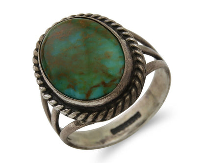 Navajo Handmade Ring 925 Silver Turquoise Native American Artist C.80's