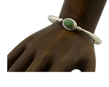 Navajo Kingman Turquoise Bracelet 925 Silver Artist Native American C.80's
