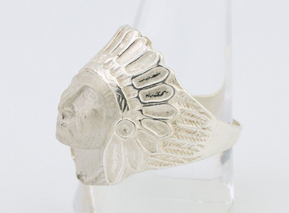Indian Chief Ring 925 Sterling Silver SOLID CAST 925 STERLING SILVER Size 11.75