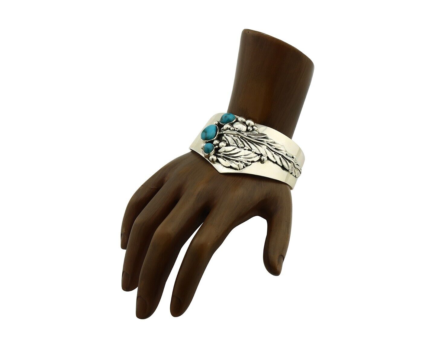 Navajo Bracelet 925 Silver Natural Blue Turquoise Signed David Zachary C.80's