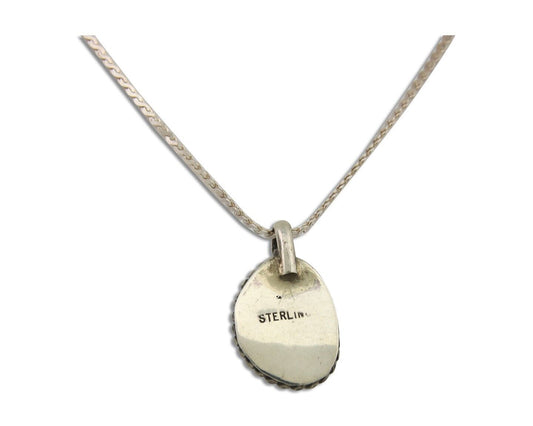 Navajo Necklace 925 Silver Natural Turquoise Artist Native American C.80's