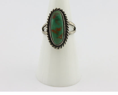 Navajo Ring 925 Silver Kingman Turquoise Artist Native American Signed C.80's