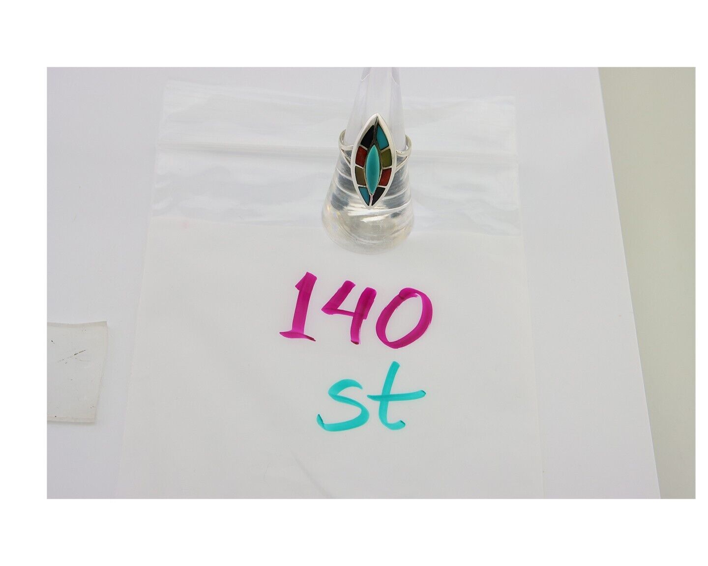 Navajo Ring 925 Silver Turquoise Shell Onyx Spiney Oyster Native Artist C80's