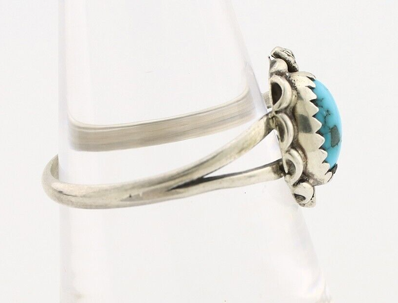 Navajo Ring 925 Silver Turquoise Artist Signed SkyStone Creations C.80's