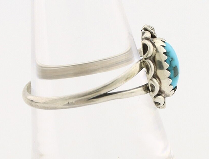 Navajo Ring 925 Silver Turquoise Artist Signed SkyStone Creations C.80's