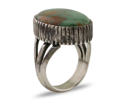 Navajo Handmade Ring 925 Silver Turquoise Signed Native American C.80's