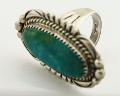 Navajo Ring 925 Silver Natural Blue Turquoise Native American Artist C.80's