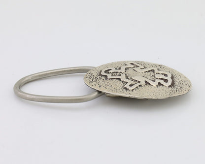 Navajo Warrior Key Chain .925 Silver Handmade Artist Signed Richard Begay C.80s